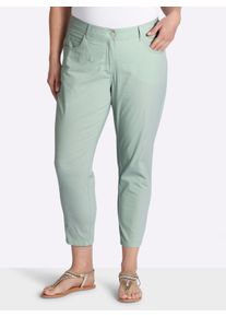 sheego Damen 7/8-Hose im Curvy-Schnitt SUSANNE in kalkmint ,Gr&ouml;&szlig;e 40, Witt, 97% Baumwolle, 3% Elasthan