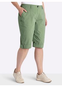 sheego Damen Bermudas mit Krempelfunktion in eucalyptus ,Gr&ouml;&szlig;e 40, Witt, 97% Baumwolle, 3% Elasthan