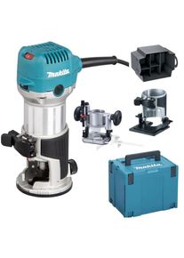 Fr&auml;se Makita "Multifunktionsfr&auml;se &raquo;RT0702CX2J&laquo; im Makita Makpac Koffer Gr.4", gelb (wei&szlig;, neutral), B:89mm H:210mm L:89mm, Fr&auml;smaschinen, Fr&auml;se, 710 W, 6/8 mm, Leerlaufdrehzahl; 10000 - 34000 min⁻&sup1;