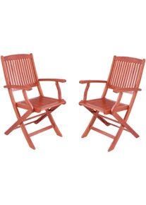 Klappstuhl Garden Pleasure "STOCKHOLM", braun (braun, braun, braun), B:52,5cm H:90cm T:59,5cm, Massivholz, St&uuml;hle, Klappstuhl, 2er Set