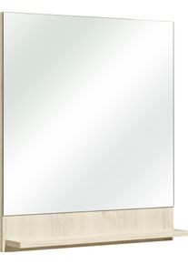 Wandspiegel SAPHIR "Quickset 350 Fl&auml;chenspiegel mit Ablage, 60 cm breit, 68 cm hoch", beige (pinie ida hell), B:60cm H:68cm T:10cm, Holzwerkstoff, Spiegel, Wandspiegel, Pinie Ida hell Nachbildung, Badezimmer-Wandspiegel