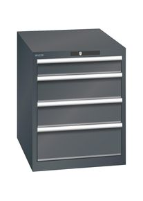 LISTA ESD-ladekast, b x d x h 564 x 725 x 700 mm, 4 laden, draagvermogen 75 kg, antracietgrijs