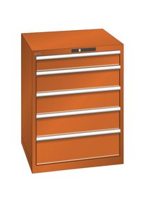LISTA ESD-ladekast, b x d x h 717 x 725 x 850 mm, 5 laden, draagvermogen 75 kg, oranje