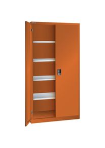 LISTA ESD-vleugeldeurkast, H 1950 mm, 4 legborden, B x D 1002 x 400 mm, oranje