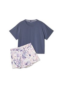Tchibo - Shorty-Pyjama-Set - Damen - Gr. XL - wei&szlig;/print