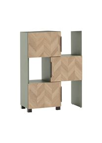 Tchibo - Schieberegal &raquo;Piazza&laquo; - 47x34,7x101,6cm - schwarz - Holz / Kunststoff / Metall