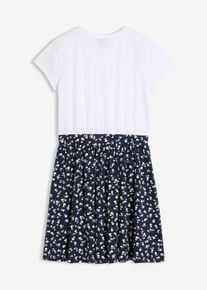 bonprix Rochie din jerse din amestec elastic de bumbac organic, alb, 170