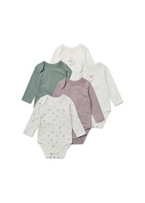 Tchibo - 5 Baby-Bodys mit Mitwachsfunktion - Baby - Gr. 74/80 - creme/print
