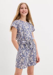 bonprix Kr&oacute;tki kombinezon z lejącej wiskozy, niebieski, 170