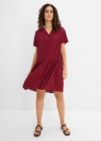 bonprix Tunika-Kleid aus flie&szlig;ender Viskose, rot, Gr.54, Luftiges Tunika-Kleid mit Knopfleiste, aus Viskose