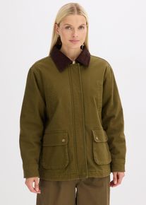 bonprix Oversize Parka, gr&uuml;n, Gr.52, Oversize gef&uuml;tterter Parka mit Cordkragen und Taschen, 98% Baumwolle