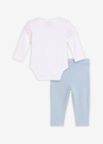 bonprix Body și pantaloni din bumbac organic (set/2piese), alb, 92/98