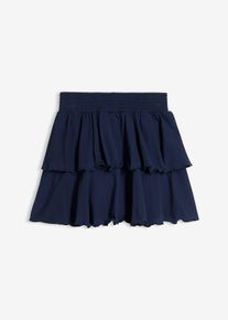 bonprix Fustă-pantalon din jerse elastic cu bumbac organic, albastru, 158