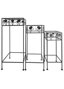 M&Ouml;BELIX M&ouml;belix , Schwarz , Metall , Blume , quadratisch , 30x30 cm , Dekoration, Blumen & Blument&ouml;pfe, Blumenst&auml;nder & -tische