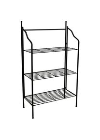 M&Ouml;BELIX M&ouml;belix , Schwarz , Metall , 3 F&auml;cher , 55x26x110 cm , faltbar , Kleinm&ouml;bel, Regale, B&uuml;cherregale