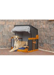 Gardenson , Grau, Schwarz , Holz, Kunststoff, Textil , 75x95x6 cm , pflegeleicht, Bezug abnehmbar, Bezug abnehmbar und waschbar, einfache Montage , Tierbedarf, Hundebetten