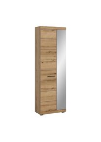 Livetastic , Eiche dunkel , Holzwerkstoff , Holzoptik , 4 F&auml;cher , 62x197x37 cm , FSC MIX , Garderobe, Garderobenschr&auml;nke