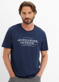 bonprix T-shirt z czystej bawełny, niebieski, 52/54 (L)