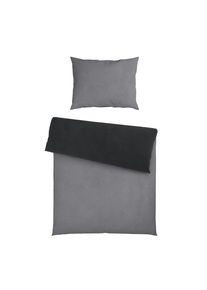 Wendebettw&auml;sche Cashmere Wende Anthrazit ca.140x200cm