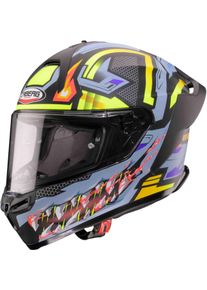 CABERG Roxter Hunter, full face helmet , color: Matt Black/Grey/Neon-Yellow , size: L