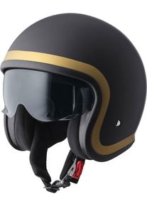 GMS-Moto Ride, kask z otwartą twarzą , kolor: Matowy Czarny/Złoty , rozmiar: S