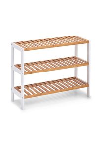 zeller Present , Naturfarben, Wei&szlig; , Holz, Holzwerkstoff , Bambus , 70x26x54 cm ,