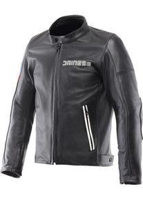 Dainese Leggenda, veste en cuir perfor&eacute; , couleur: Noir/Bleu/Rouge , taille: 48
