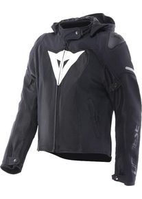 Dainese SUPER SPRINT AIR TEX JACKET WMN - BLACK/WHITE , couleur: Noir/Blanc , taille: 46
