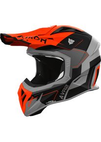 Airoh Aviator Ace 2 Shield, capacete de motocross , cor: Mate Cinzento/Preto/Cor-De-Laranja N&eacute;on , tamanho: M