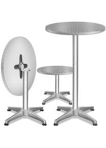 Casaria Stolik Barowy 2w1 Bistro Aluminium Składany 70-115cm 2szt
