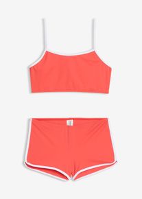Bikini med kontrasterande s&ouml;mmar (2 delar) - r&ouml;d - storlek 176/182 - bonprix