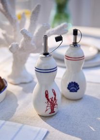 Olja och vin&auml;ger- flaska (set med 2 delar) - vit - storlek 17,5 cm - bonprix