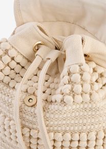 Ryggs&auml;ck med struktur - beige - storlek 32x36 cm - bonprix