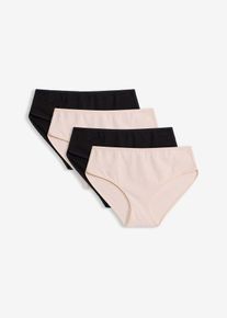 Maxihipstertrosa med mjuk bomull (4-pack) - svart - storlek 48/50 (XL) - bonprix