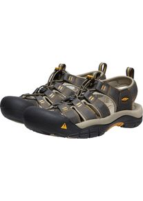 Sandale Keen "NEWPORT H2", Herren, Gr. 47, grau (raven, aluminum), Synthetik, Schuhe Sandale, waschbar,schnelltrocknend, Zehenschutz, sto&szlig;d&auml;mpfend