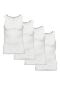 Unterhemd Ammann "Unterhemd Feinripp Unterhemden 4er Pack 4er Pack", Herren, Gr. M, N-Gr, wei&szlig;, Obermaterial: 100% Baumwolle CO., Unterhemden Unterhemd