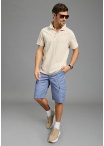 MAN'S WORLD Poloshirt MAN'S WORLD, Herren, Gr. 48/50 (M), beige, Piqu&eacute;, Obermaterial: 100% Baumwolle, unifarben, Basic, regular fit, Rundhals, Flachstrickb&uuml;ndchen, Shirts Poloshirt, Kurzarm, lockere Passform, unifarben, Topseller