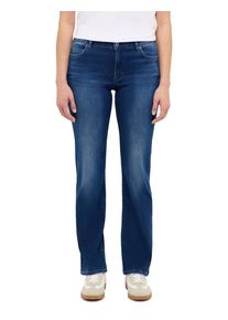 Stretch-Jeans Mustang "Crosby Relaxed Straight", Damen, Gr. 29, L&auml;nge 34, blau (medium), Denim/Jeans, Obermaterial: 78% Baumwolle, 10% Lyocell, 9% Elastomultiester, 3% Elasthan, straight fit lang, Jeans Stretch-Jeans, Sehr bequem, dank hohem Stretch-Anteil