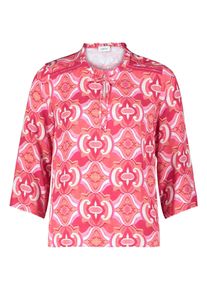 Klassische Bluse Cartoon "Casual-Bluse mit R&uuml;schen", Damen, Gr. 40, rot (rot, ros&egrave;), Obermaterial: 100% Viskose CV., Blusen Klassische Bluse