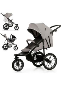 Kombi-Kinderwagen Kinderkraft "HELSI 2", Baby, grau, Stahl, Kinderwagen Kombi-Kinderwagen