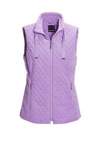 Kurzweste GOLDNER "Kurzgr&ouml;&szlig;e Leichte Steppweste mit Stehkragen", Damen, Gr. 20, lila (violett), Obermaterial: 92% Polyester PES. 8% Polyamid PA., Westen Kurzweste, mit Stehkragen