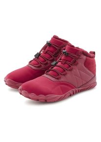 Stiefelette Vivance "Freizeitschuh, Halbschuh, Sneaker", Damen, Gr. 37, rot (beere, rot), Obermaterial: 100% Textilmaterial. Decksohle: 100% Textilmaterial. Futter: 100% Textilmaterial. Laufsohle: 100% Synthetik, unifarben, Basic, Schuhe Stiefelette, zum Reinschl&uuml;pfen mit elastischen Schn&uuml;rb&auml;ndern und Warmfutter VEGAN