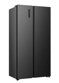 HISENSE Side-by-Side "RS3P558NE", Energieeffizienz: E, schwarz inox, B:91,1cm H:178,6cm T:61,5cm, K&uuml;hlschr&auml;nke, MultiAirFlow-System, Side-by-Side