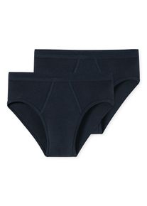 Slip Schiesser "Essentials", Herren, Gr. 6, blau (815, navy), Feinripp, Obermaterial: 80% Polyamid, 20% Elasthan, unifarben, eng, Unterhosen Slip, mit komfortablem Softbund
