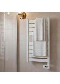 Black Flat Panel 900 X 500mm For Bathroom Central Heating Heated Towel Rack Towel Rack Radiator With Thermostat