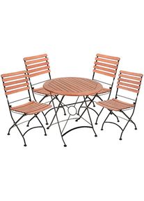 Gartenm&ouml;bel-Set Wien 5-tlg. klappbar Holz