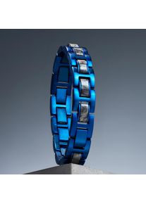 Bracelet Holzkern pour homme et femme Forte (Marbre Gris/Bleu) en bois naturel, taille ajustable