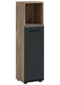 Midischrank Ice Schwarz/Eiche dunkel