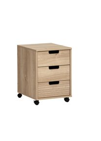 Rollcontainer Emmik Wei&szlig;/Eichefarben