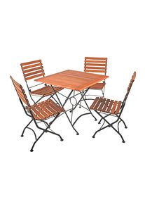 Gartenm&ouml;bel-Set Wien 5-tlg. klappbar Holz